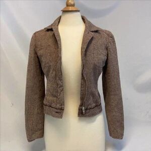BCBGMAXAZRIA Speckled Zip Up Jacket 6